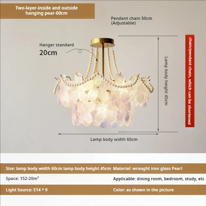 Crystal Leafless Chandelier