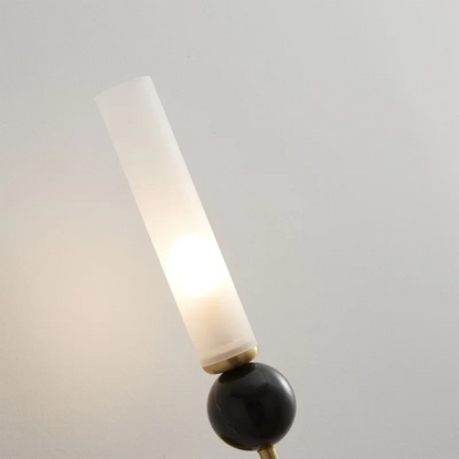 مصباح حائطي DecorBites™ بقاعدة نحاسية وغطاء زجاجي لديكور غرفة المعيشة العصرية