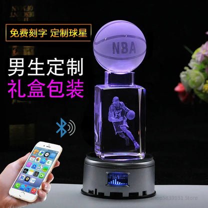 DecorBites™ Crystal Lights Basketball Table Lamp for Bed Room Decor
