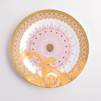 DecorBites™ Golden Flower Bone China Tableware Set