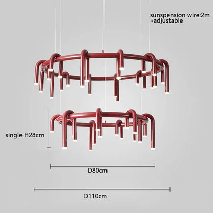 DecorBites™ Circular Ring Pendant Lights - LED Chandelier for Home Living Room & Restaurant