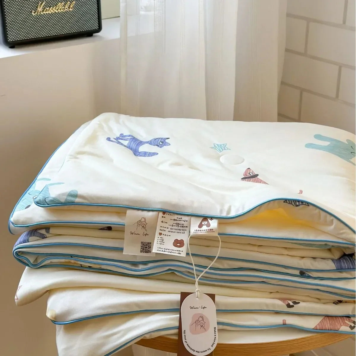 DecorBites™ Children Cartoon Summer Cooling Quilt - Double Bed Breathable Thin Blanket Duvet