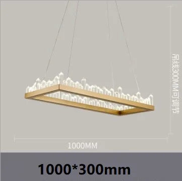 Lámpara colgante LED de cristal DecorBites™: Lámpara industrial moderna en oro y negro