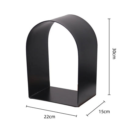 ديكور بايتس™ - منحوتة معدنية على شكل أقواس ذهبية - ديكور غرفة - تمثال هندسي مصنوع يدويًا