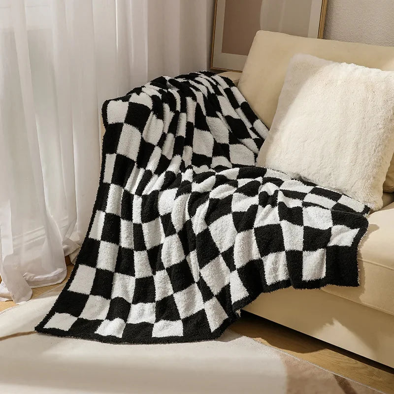 DecorBites™ Knit Checkerboard Blanket
