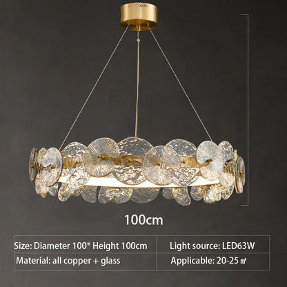 DecorBites™ Glass Flower LED Chandelier for Living Room Bedroom Kitchen Dining Ceiling Lights