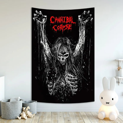 DecorBites™ Cannibal Corpse Tapestry: Heavy Metal Rock Wall Art Décor Flag Gifts