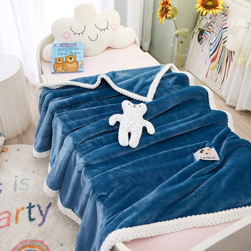 Manta de Siesta de Franela Decorbites™ para Niños - Cubierta Ligera y Acogedora para Cama Individual