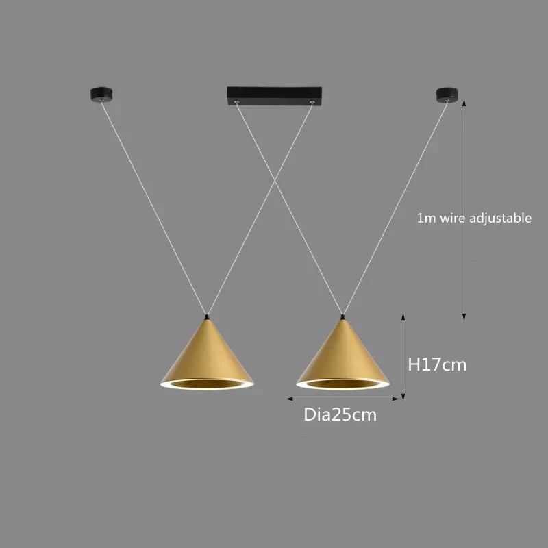 DecorBites™ LED Pendant Lamp: Minimalist Kitchen Island Hanging Light for Living Room & Dining Table