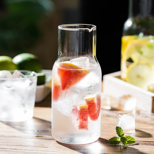 DecorBites™ 500ML Borosilicate Glass Tea Pot Cold Water Milk Cup Simple Creative Pot