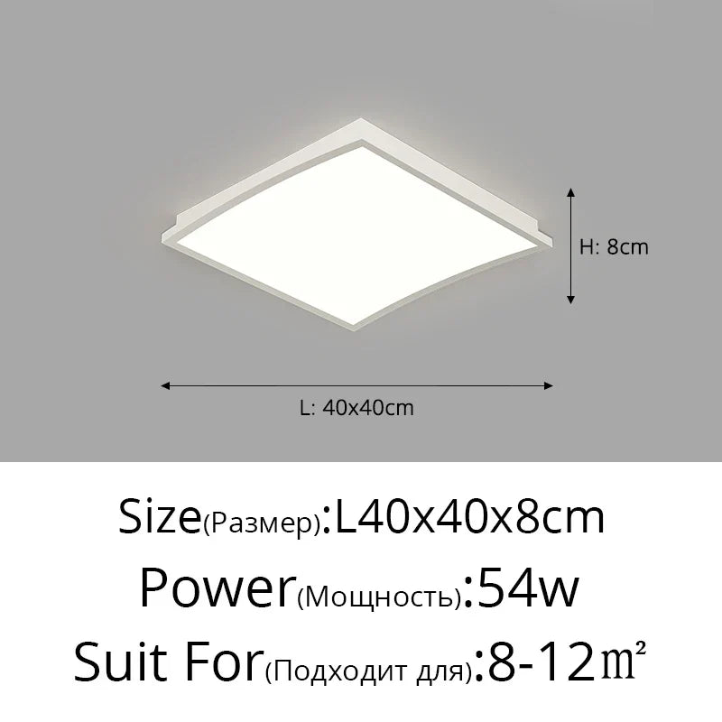 DecorBites™ LED Ceiling Lights: Minimalist Square Design for Bedroom, Living Room, Dining Room Lighting