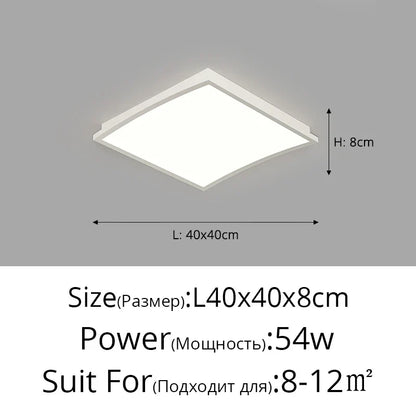 DecorBites™ LED Ceiling Lights: Minimalist Square Design for Bedroom, Living Room, Dining Room Lighting