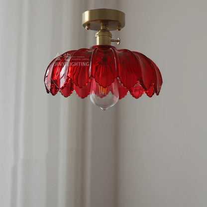 Lámpara colgante industrial de cristal DecorBites™: Lámpara estilo loft con casquillo de cobre para decoración del hogar.