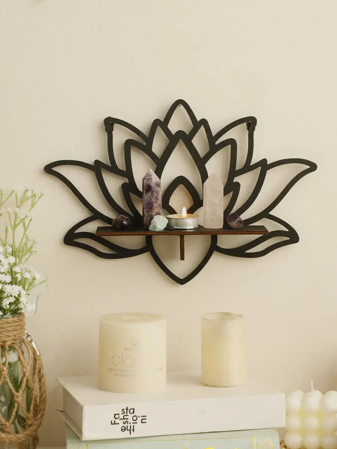 DecorBites™ Lotus Floating Wall Shelf - Multi-Style Home Decor