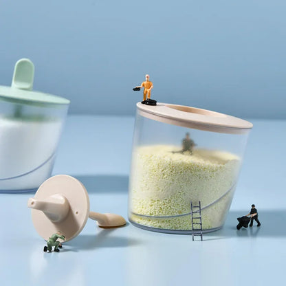 مجموعة مرطبانات التوابل ABS من DecorBites™ مع ملعقة للملح والسكر ومسحوق الفلفل