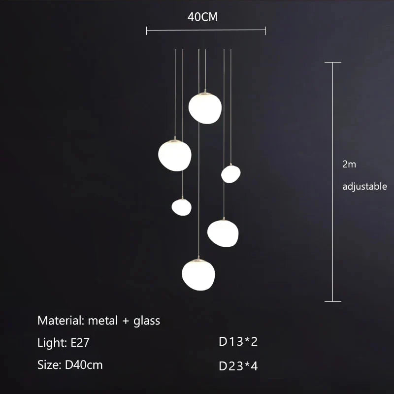 DecorBites™ Gregg Glass Pendant Light: Stylish LED Hanging Lamp for Dining Kitchen LOFT.