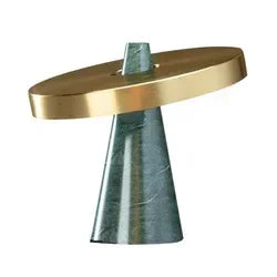 Lámpara de Mesa de Mármol Verde Decorbites™: Iluminación Elegante de Metal Europeo para Sala de Estar Vintage