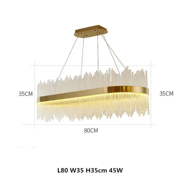 Gold Dimmable Crystal Chandelier
