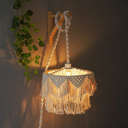 DecorBites™ Hemp Rope LED Pendant Lamp with E27 Base for Boho Industrial Farmhouse Decor