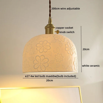 DecorBites™ Ceramic LED Pendant Lights, Nordic Chandelier for Home, Dining, Bedroom & Bar