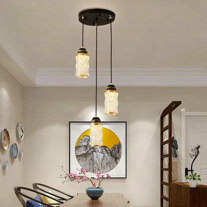 DecorBites™ Chinese Style Spiral Staircase Chandelier for Villa & Restaurant, LED Lamps