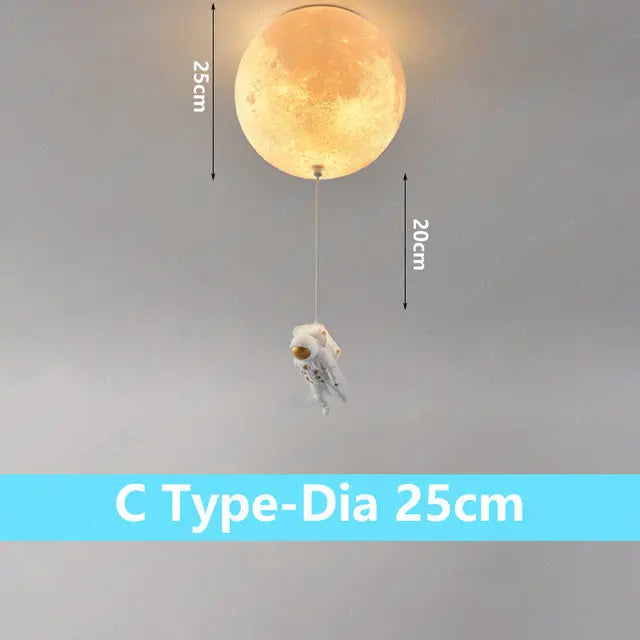 Lámpara de techo DecorBites™ Astronaut Bubble Chandelier - Lámpara de techo para dormitorio con luz de luna