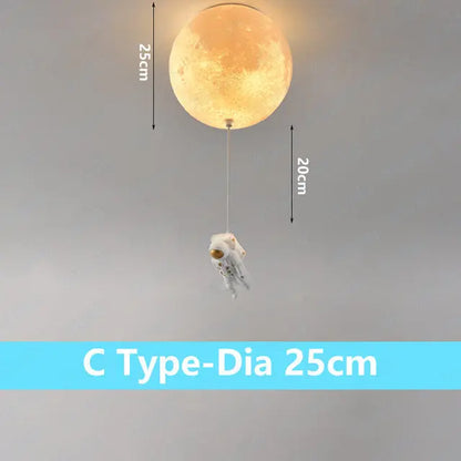 Lámpara de techo DecorBites™ Astronaut Bubble Chandelier - Lámpara de techo para dormitorio con luz de luna