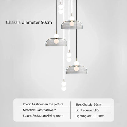 DecorBites™ Glass Ball Pendant Light for Duplex Stairwells, Living Room, Bedroom, and Staircase Decor