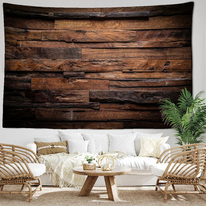 Dark Wood Texture Abstract Art Tapestry Hippie Wall Hanging for Living Room Home Decor by Decobites