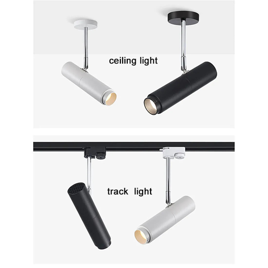 أضواء مسار LED بتركيز قابل للتعديل من DecorBites™ للمساحات التجارية