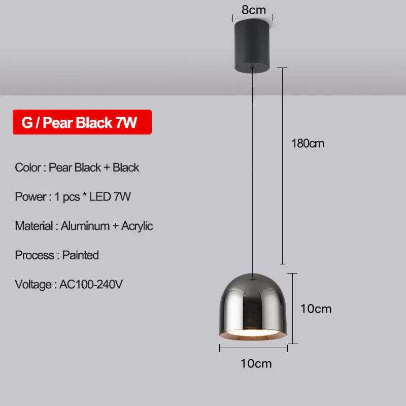 DecorBites™ LED Pendant Lights: Modern Chandeliers for Bedroom, Kitchen, and Bathroom