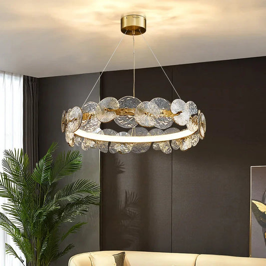 DecorBites™ Glass Flower LED Chandelier for Living Room Bedroom Kitchen Dining Ceiling Lights