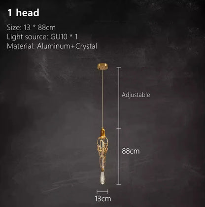 DecorBites™ Branch Art Cage Crystal Chandelier for Modern Dining Room Lighting