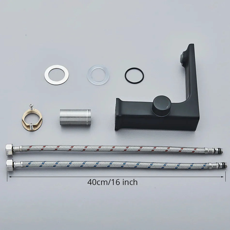 DecorBites™ LCD Digital Basin Faucet Brass Mixer Tap Hot Cold Deck Mounted Display