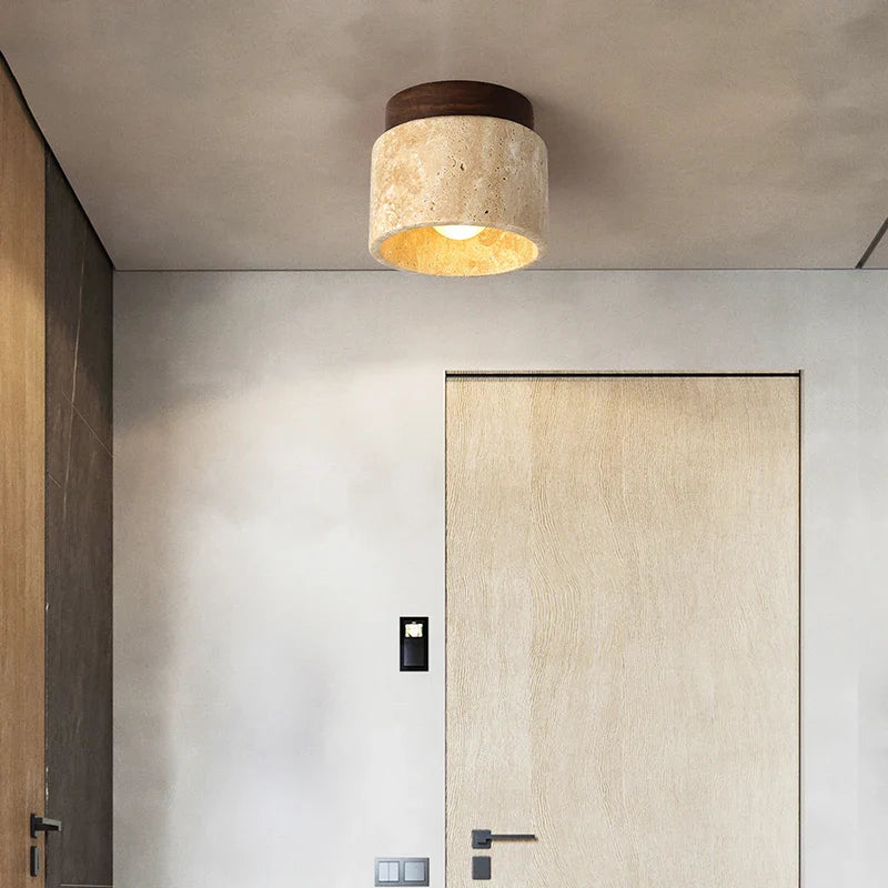 Wabi-Sabi Black Stone Pendant Light