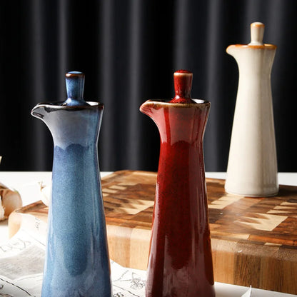 DecorBites™ Ceramic Seasoning Pot - Elegant Liquid Seasoning Bottle for Olive Oil, Soy Sauce, Vinegar - Kitchen Storage and Cooking Tools