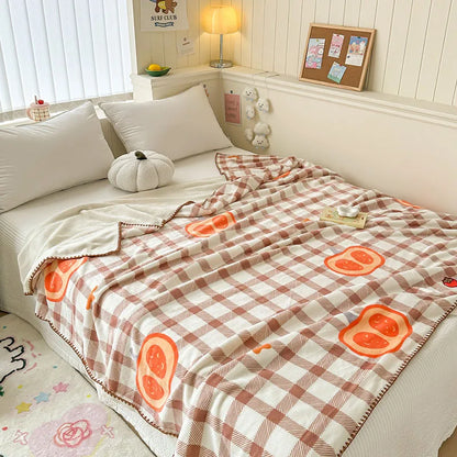 Manta de terciopelo color leche DecorBites™: Diseño bonito, cálida, multifuncional, ideal para el sofá y para viajes.