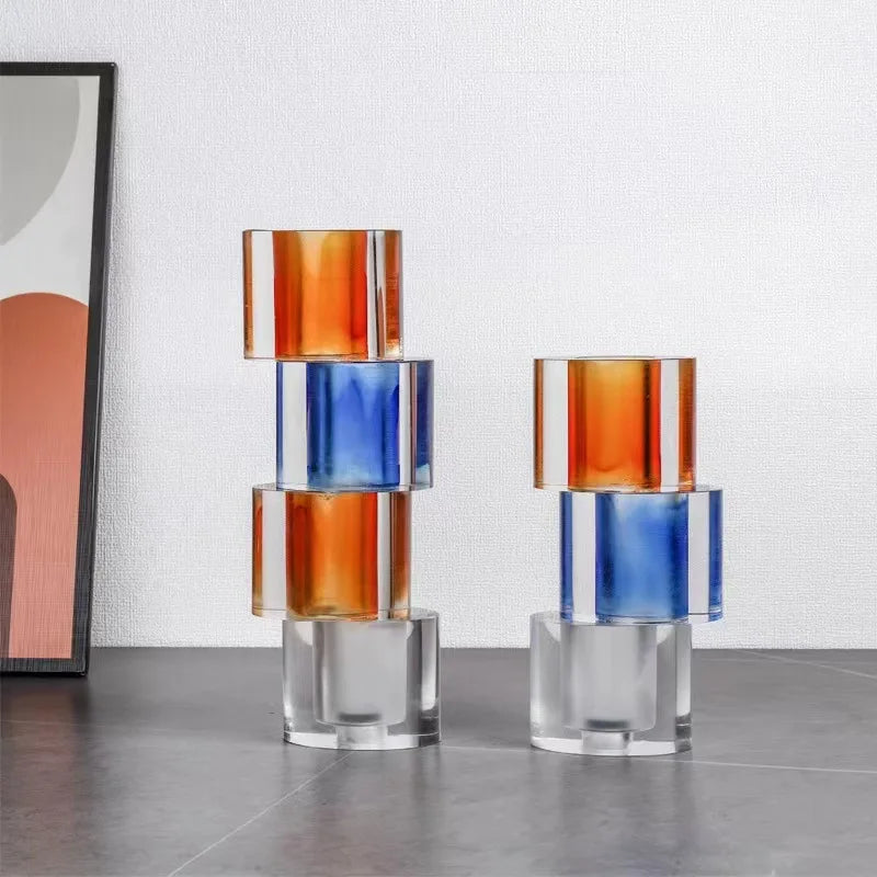 DecorBites™ Clear Crystal Mosaic Vase - Home Decoration Terrarium Flower Pot