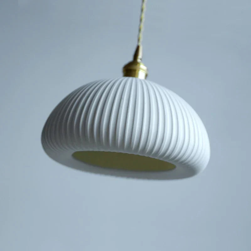 DecorBites™ Ceramic LED Pendant Lamp, Modern Nordic Design, Adjustable 2m Wire, White Finish