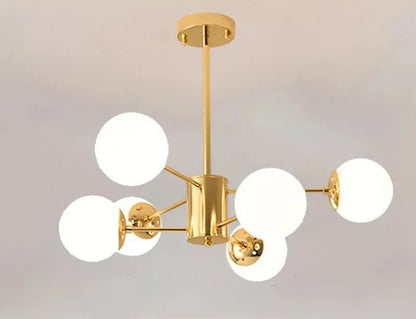 ثريا زجاجية لامعة قابلة للتعديل بتصميم كرة من DecorBites™ لإضاءة غرفة المعيشة وغرفة الطعام وغرفة النوم