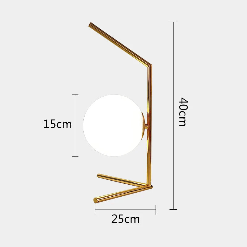 Lámpara de mesa DecorBites™ con bola de cristal: Lámpara de escritorio LED nórdica moderna