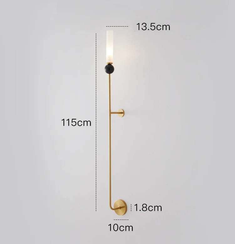 DecorBites™ Copper Wine Corridor Wall Lamp for TV Background & Bedside, Marble Finishes