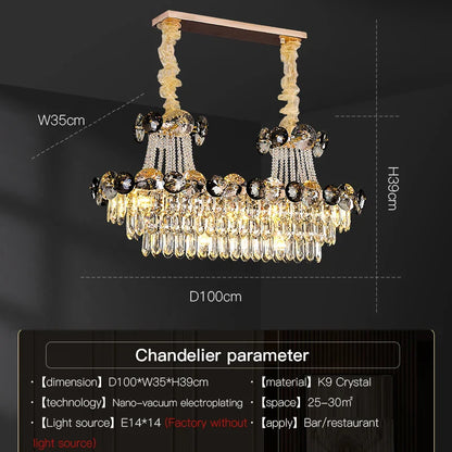 DecorBites™ Crystal Light Luxury Chandelier for Living Room Dining Bedroom