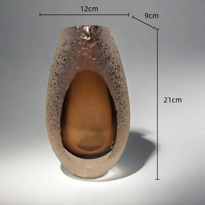 Jarrón de vidrio esmerilado DecorBites™ para decoración del hogar y arreglos florales