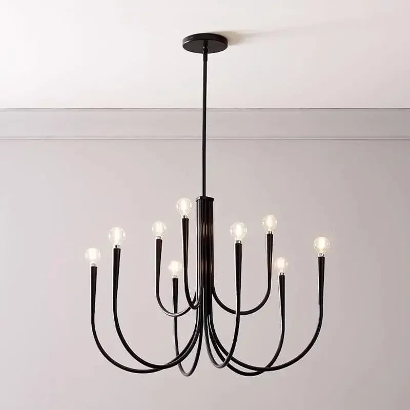 DecorBites™ Gold Metal Chandelier: Modern Nordic LED Lighting for Living Room, Kitchen, Dining Room