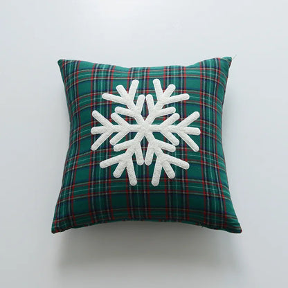 DecorBites™ Christmas Cartoon Letter Embroidered Pillow Cover Festive Sofa Cushion