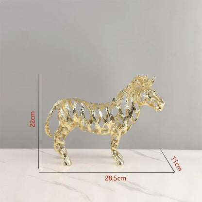 DecorBites™ Juego de esculturas de animales calados dorados para decoración del hogar