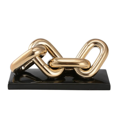 DecorBites™ Golden Chain Skeleton Lock Home Decoration Figurine