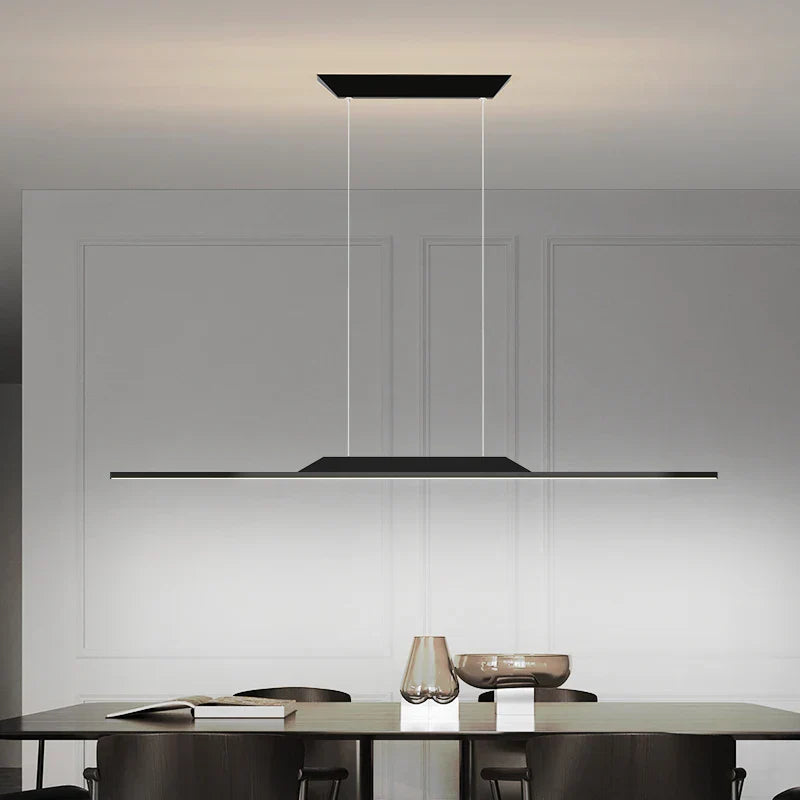 Minimalist LED Pendant Light Gold 150cm Dimmable