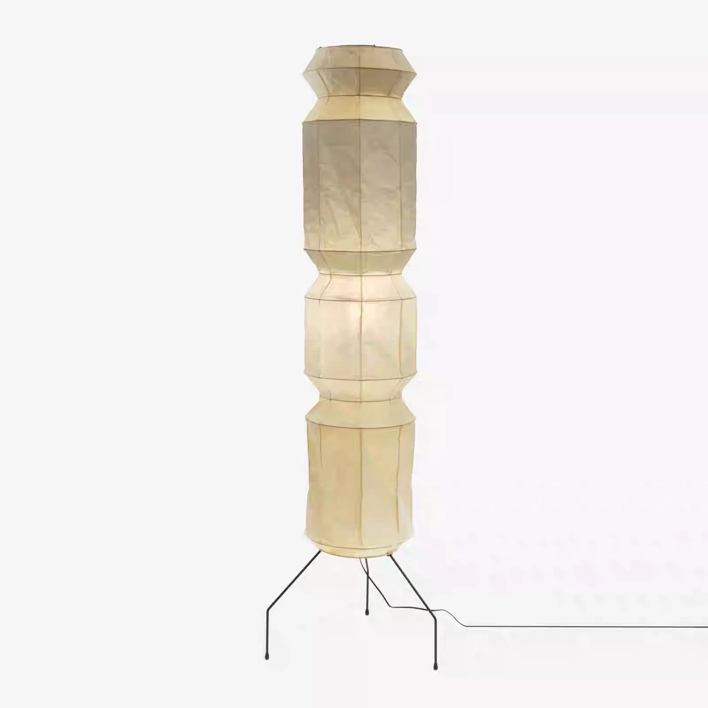 ديكور بايتس™ مصباح أرضي أكاري نوغوتشي LED E27 من ورق الأرز، ديكور فني قائم لغرفة المعيشة